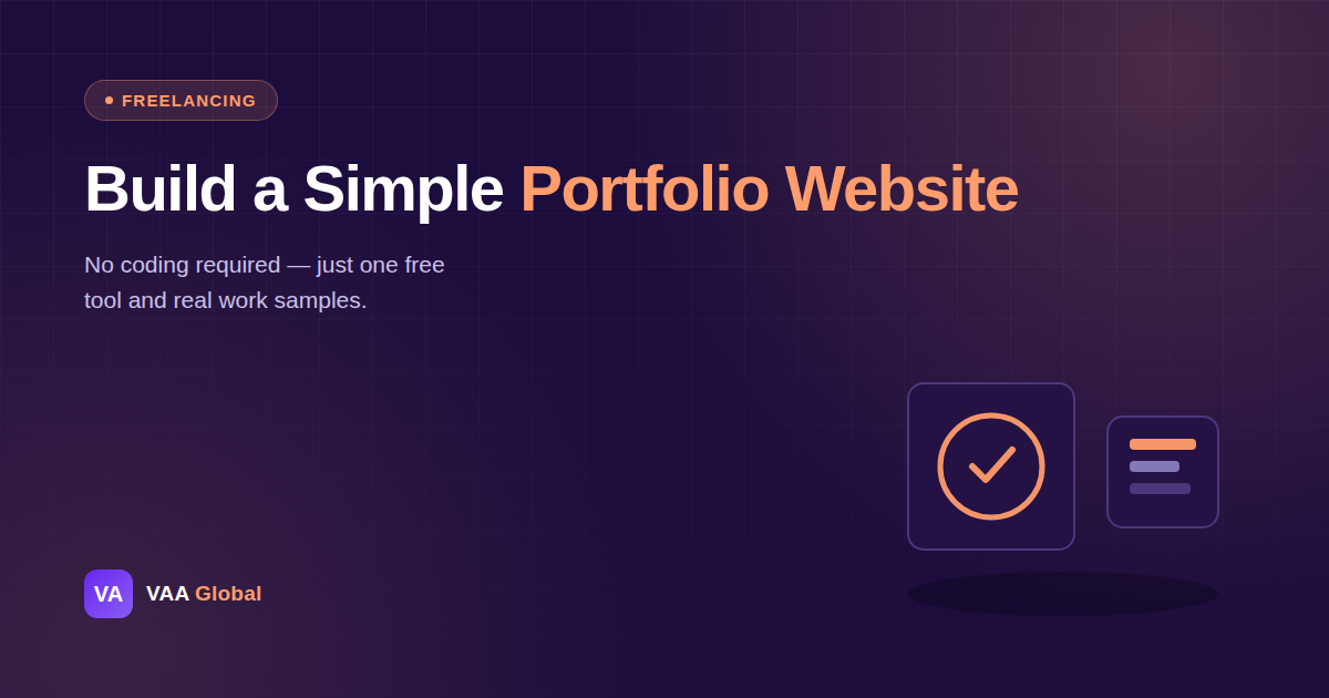 How to Build a Simple Portfolio Website — VAA Global