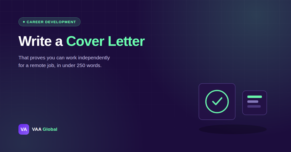 How to Write a Cover Letter for a Remote Job — VAA Global