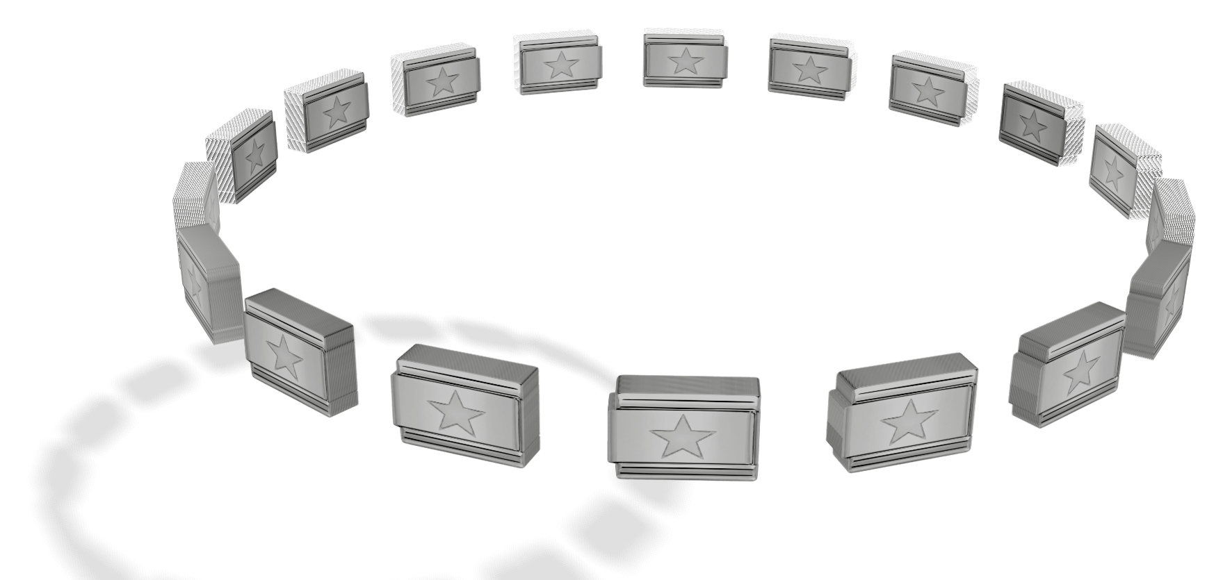 Bracelet estrellas plateadas - 3