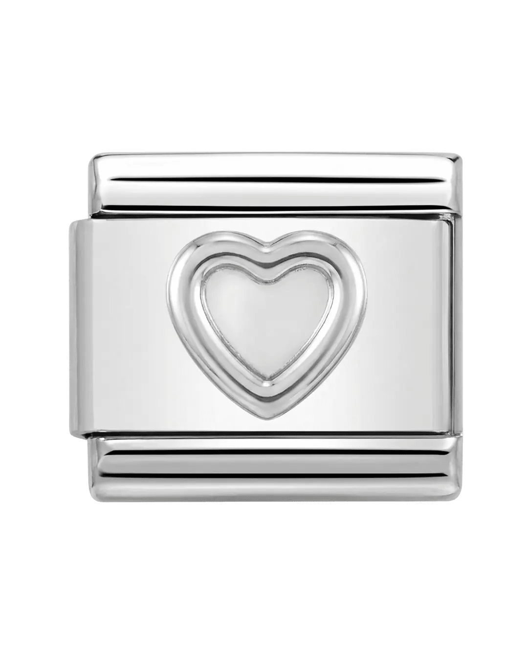 Corazón Contorno Plateado - 1