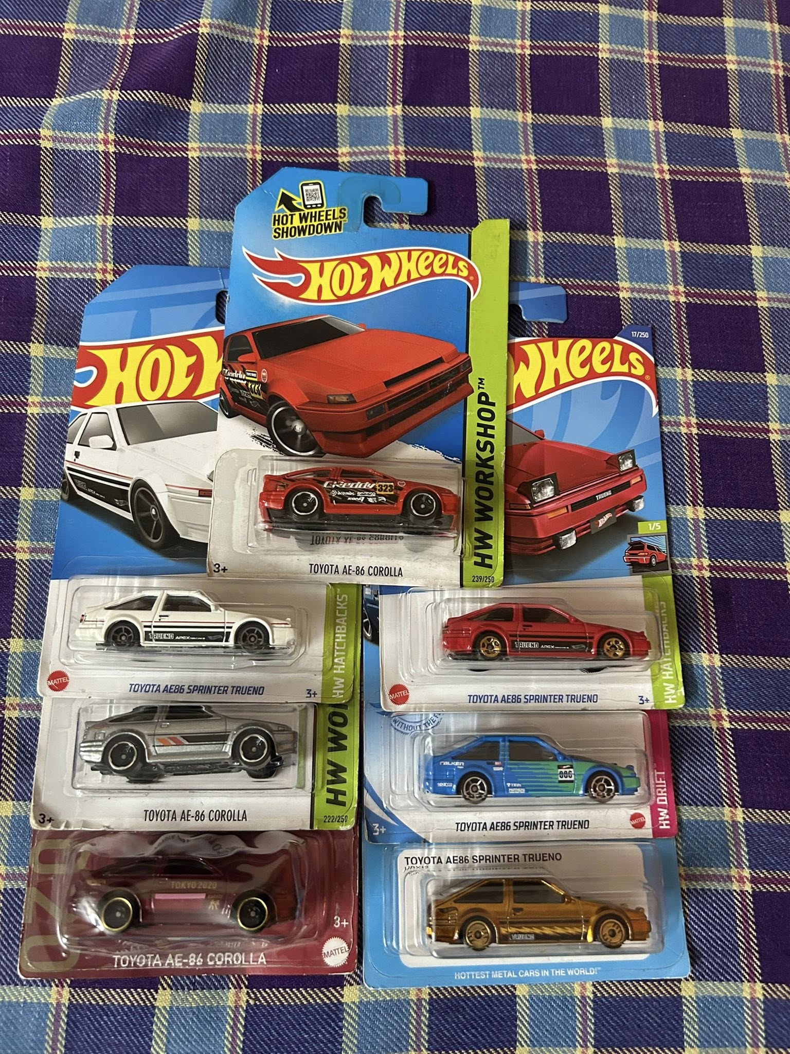 Hot Wheels AE86 Set of 7
