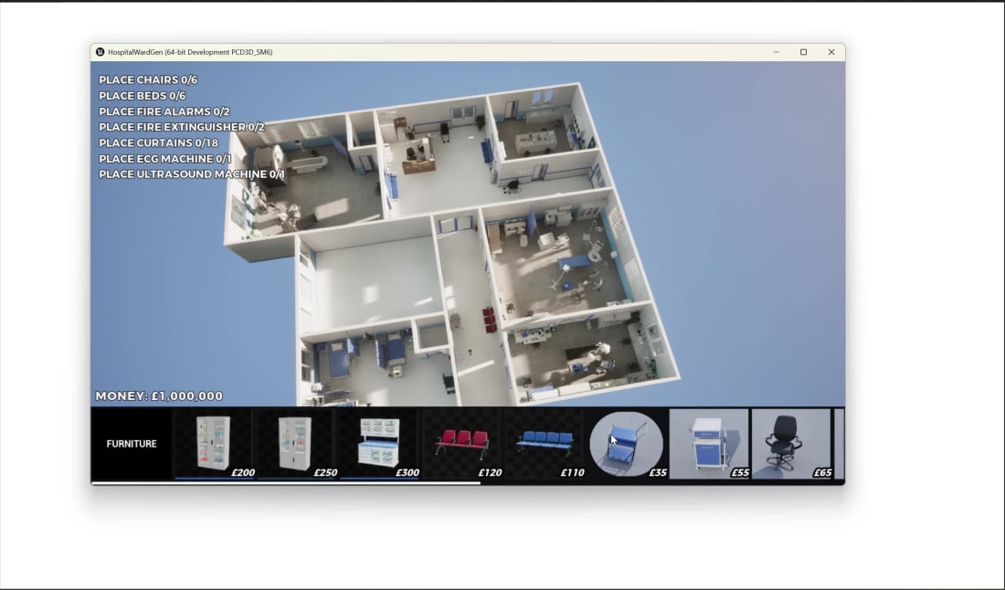 Hospital Ward Design & Management Simulator window screen 1