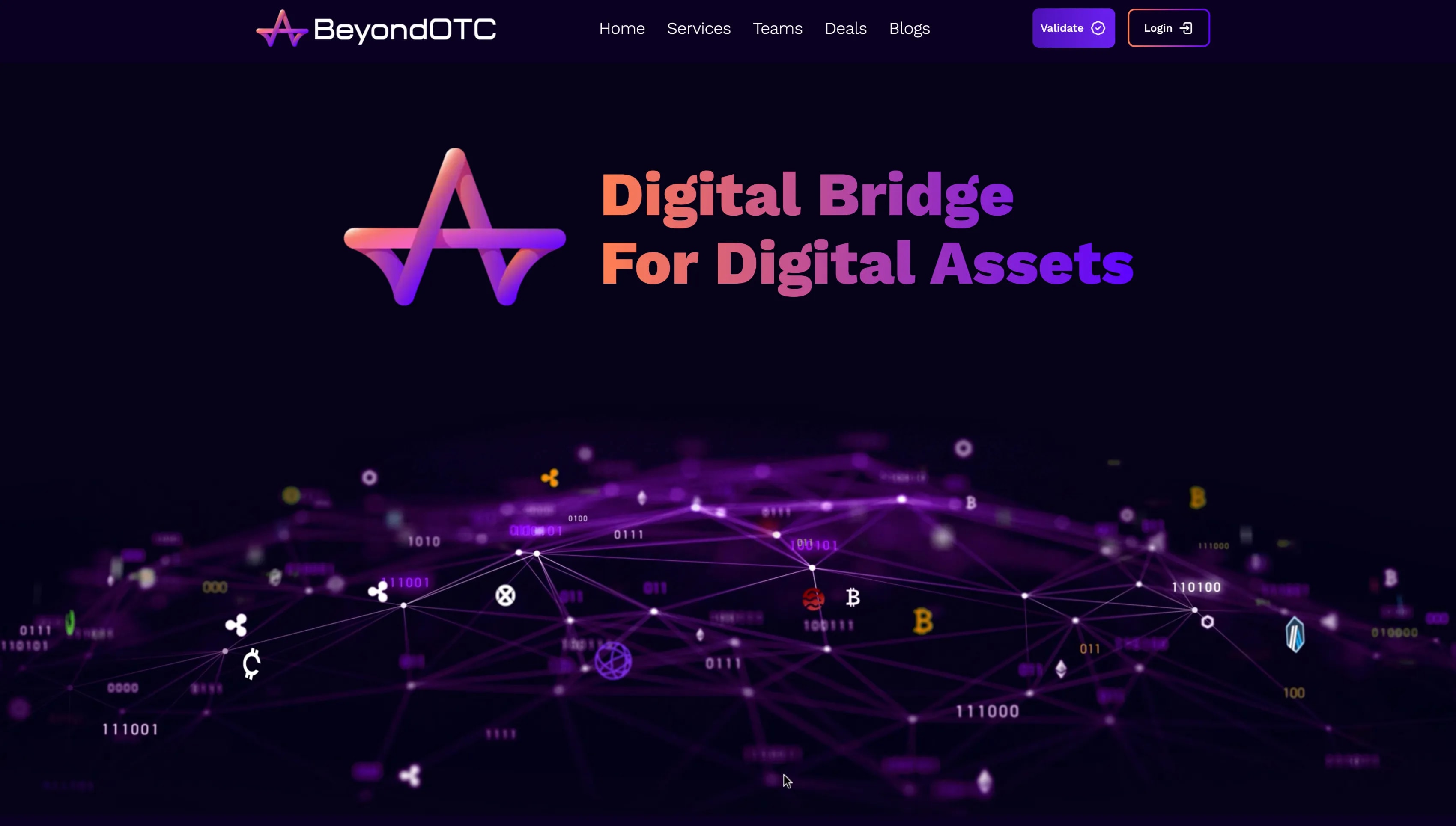 Beyond OTC - Cryptocurrency Website Design