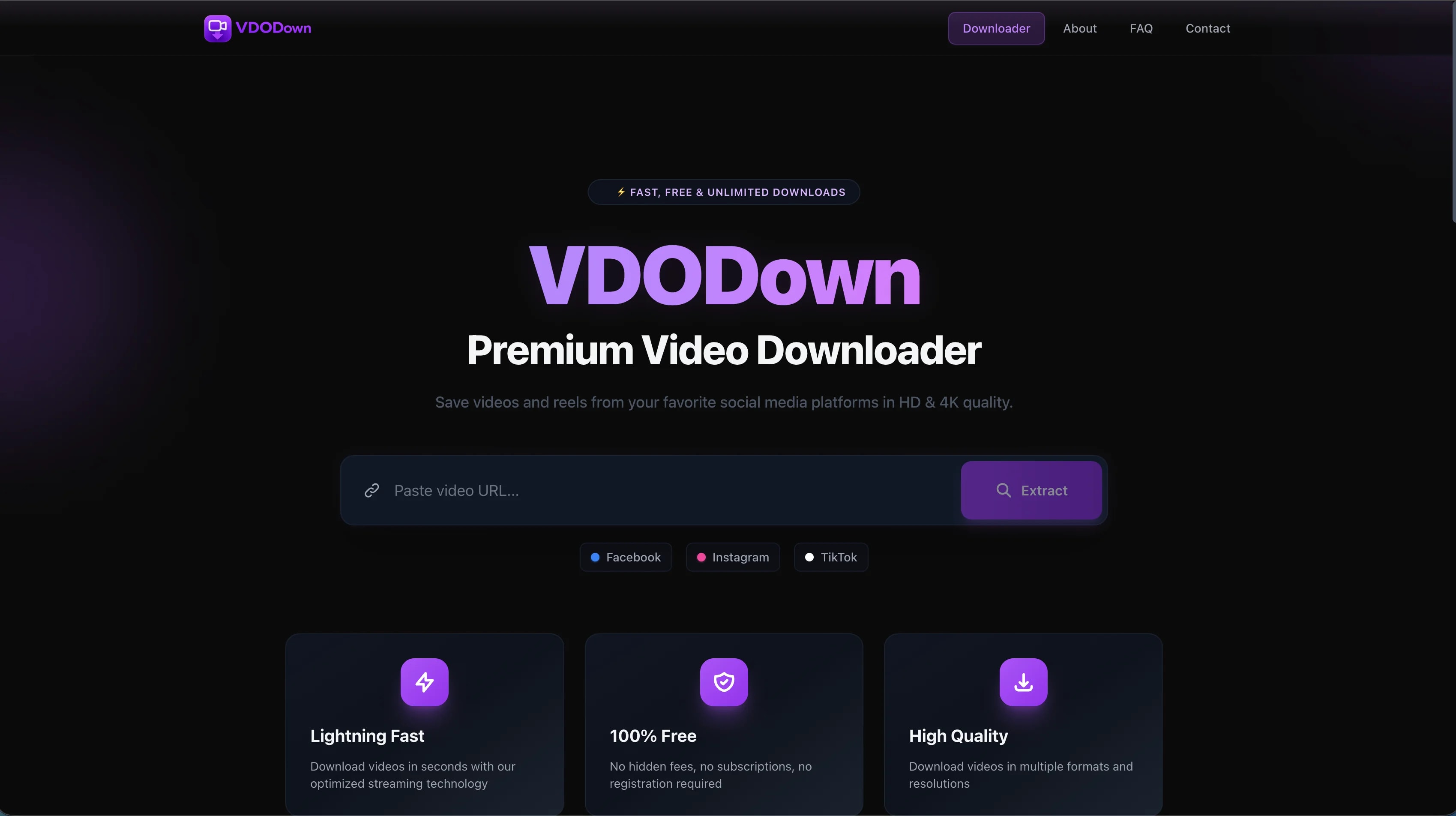 VDO Down – Web-Based Video Download Platform