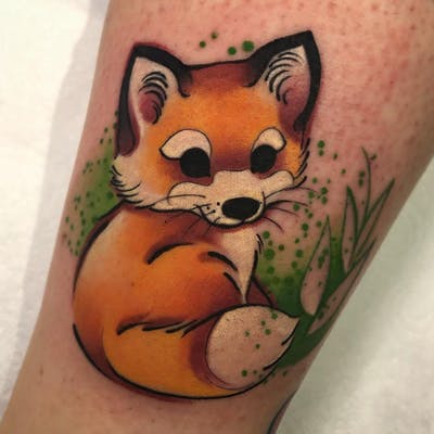 Tatuagem de Raposa New School