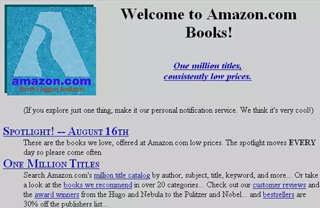 Primeiro site da Amazon