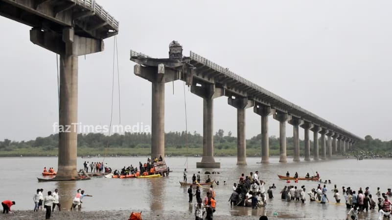 Gujarat Bridge Collapse: At Least 9 Dead as Gambhira Bridge Falls in Vadodara