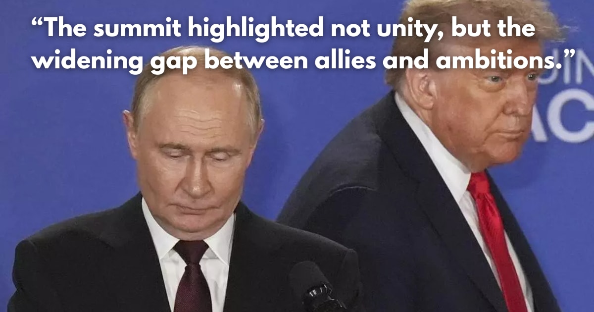 Trump-Putin Summit Ends Without Ukraine Breakthrough