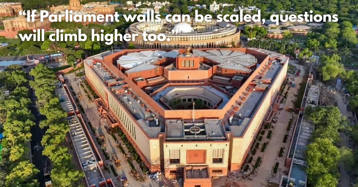 Man Breaches Parliament Security, Caught Scaling Wall