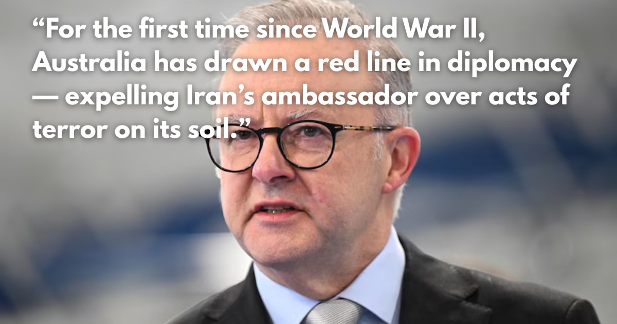 Australia Expels Iran Ambassador Over Antisemitic Attacks
