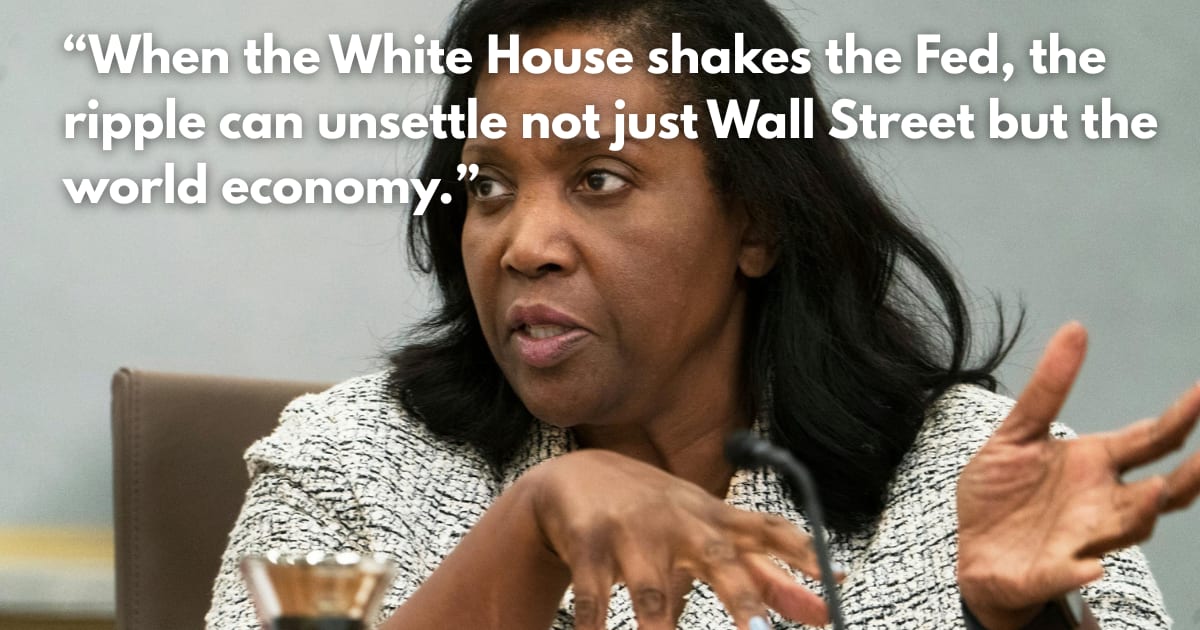 Fed Governor Lisa Cook to Sue Trump Over Firing