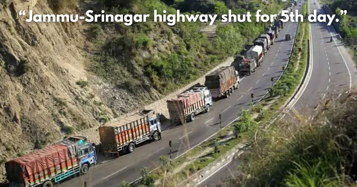 Life Paralyzed in Jammu as Highway, Rail Services Shut for 5th Day