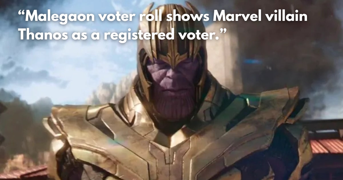 'Thanos' Found on Malegaon Voter List Amid Irregularities