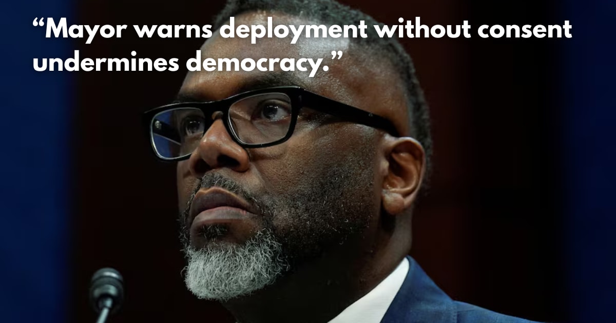 Chicago Mayor Defies Trump, Bars Police from Aiding Federal Troops