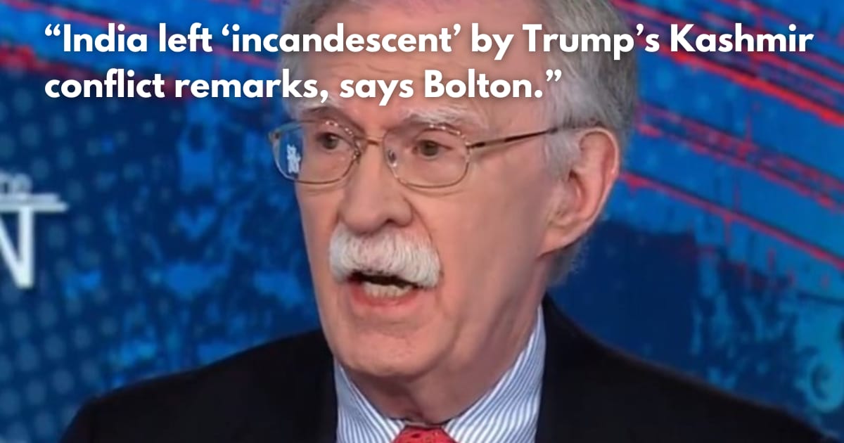 Bolton: Trump's Tariffs Push India Back to Russia, Closer to China