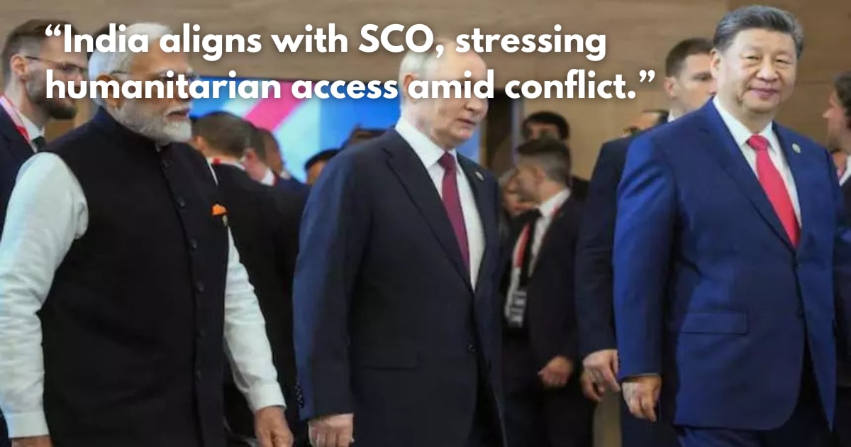 India Joins SCO in Condemning US-Israeli Strikes on Iran