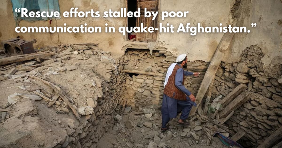 Rescue Efforts Hampered in Afghan Quake-Hit Provinces