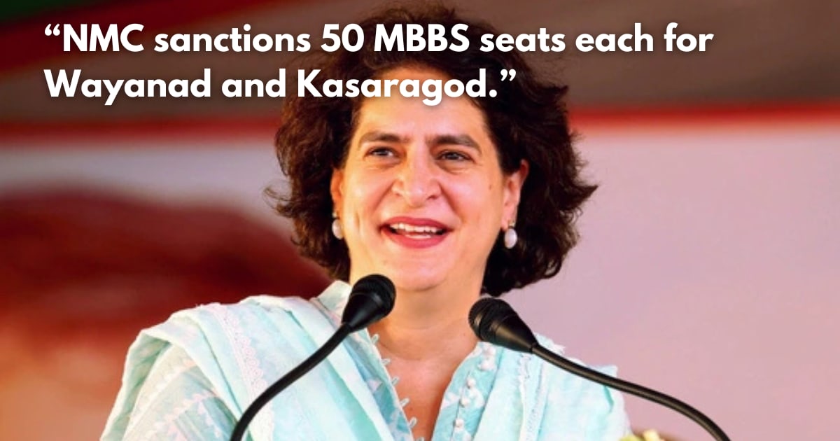 Priyanka Gandhi Hails Approval for Wayanad Medical College