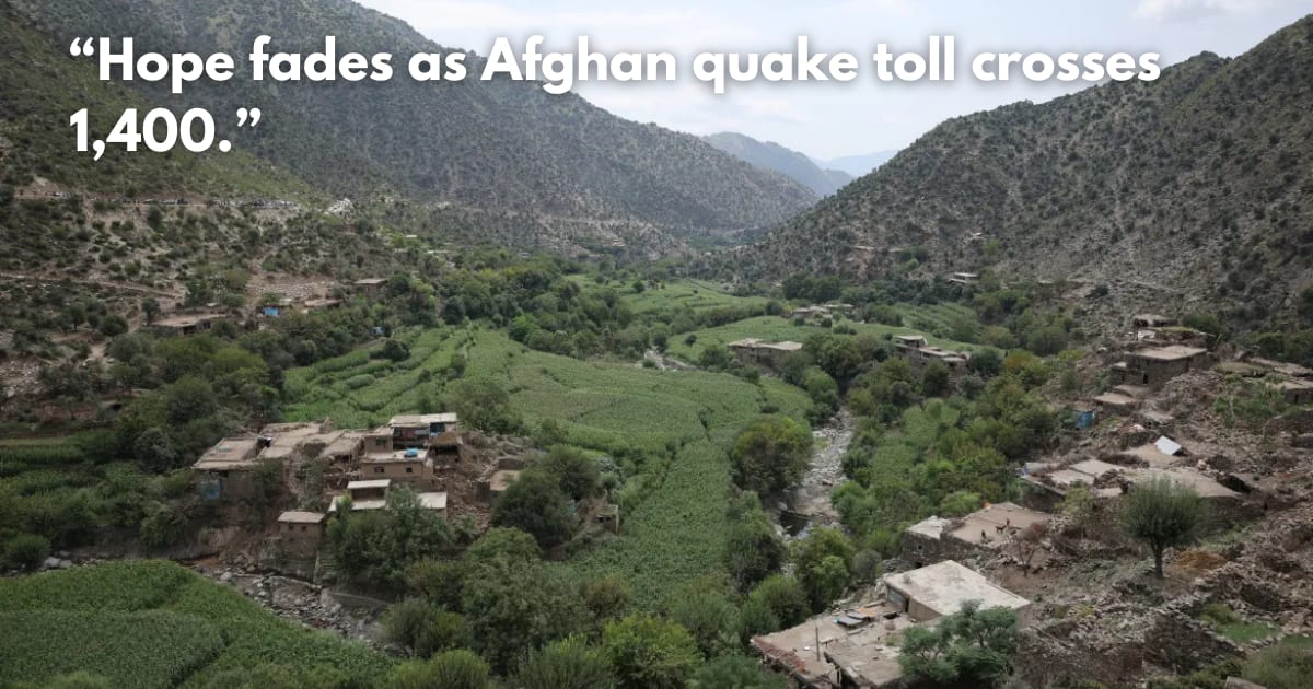 Afghan Earthquake: Hope Fades for Survivors as Death Toll Nears 1,500