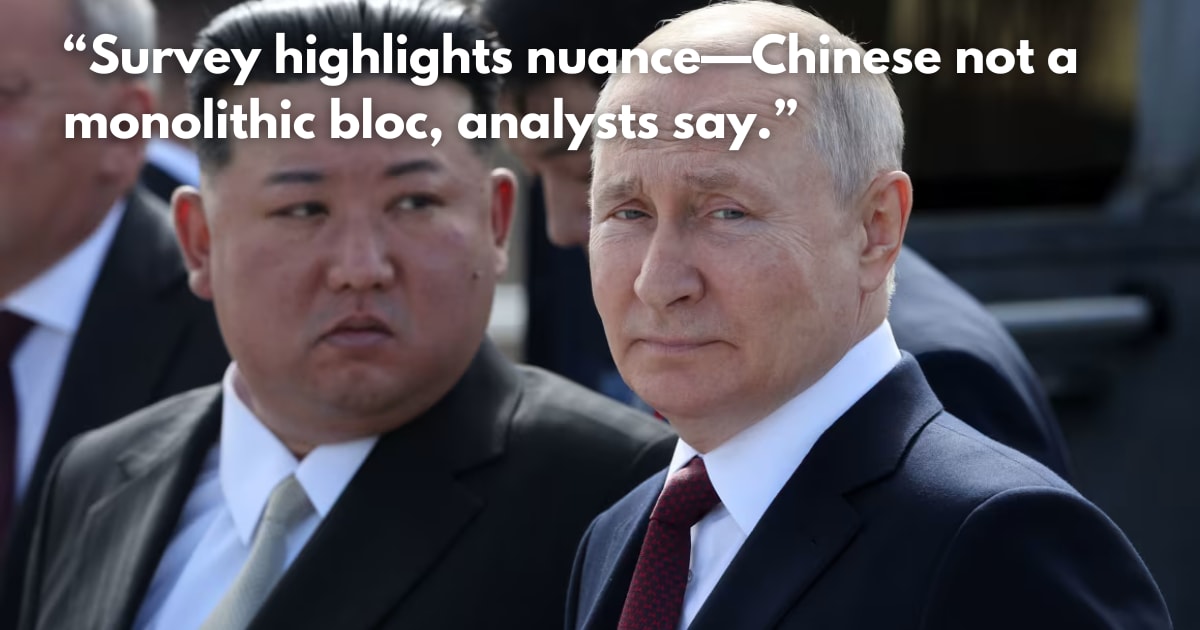 Chinese Public's Nuanced View on US Rivalry & Key Allies