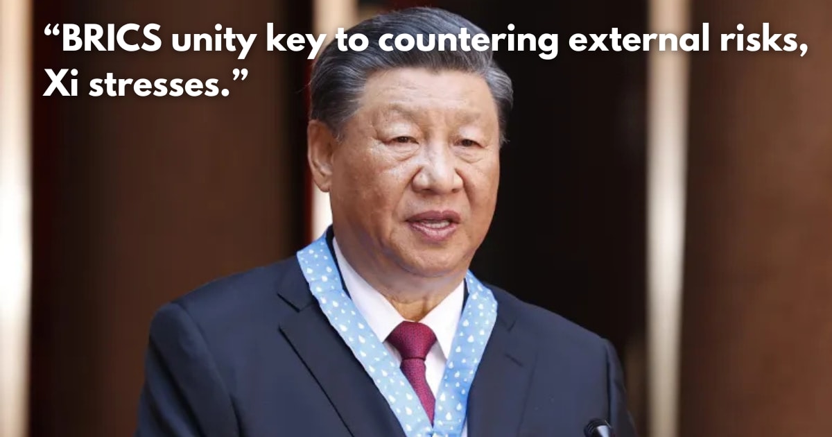 Xi Jinping's BRICS Speech Slams Protectionism & Hegemonism
