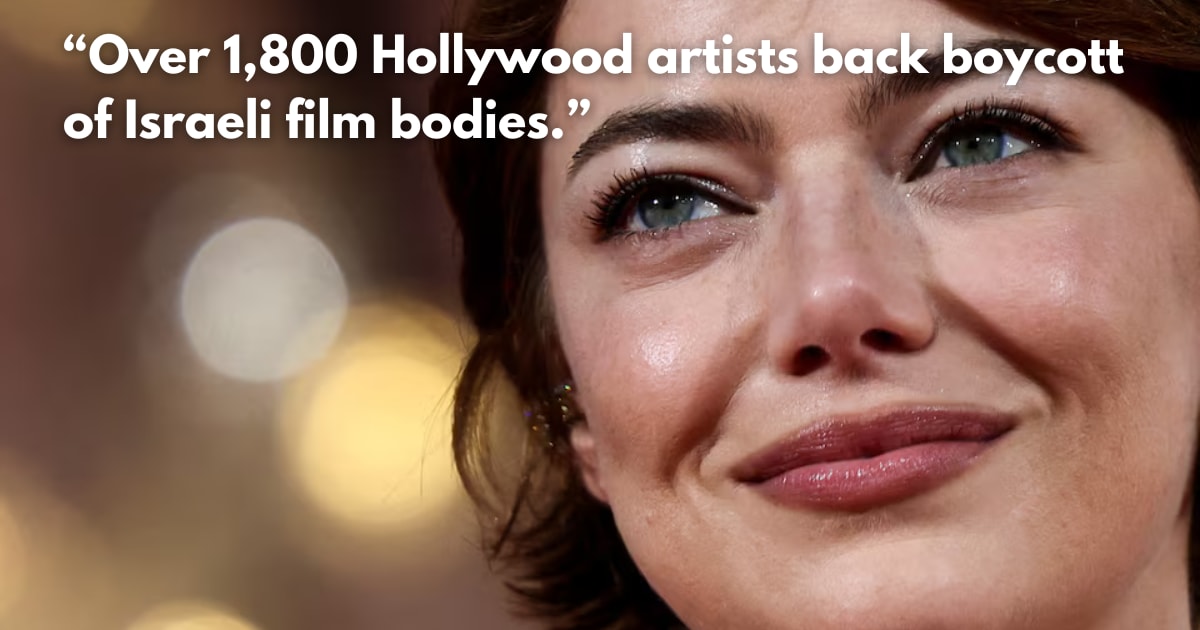 Over 1,800 Hollywood Artists Boycott Israeli Film Institutions