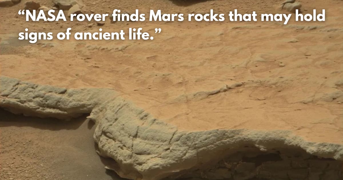 NASA Rover Finds 'Strongest Hint Yet' of Ancient Life on Mars