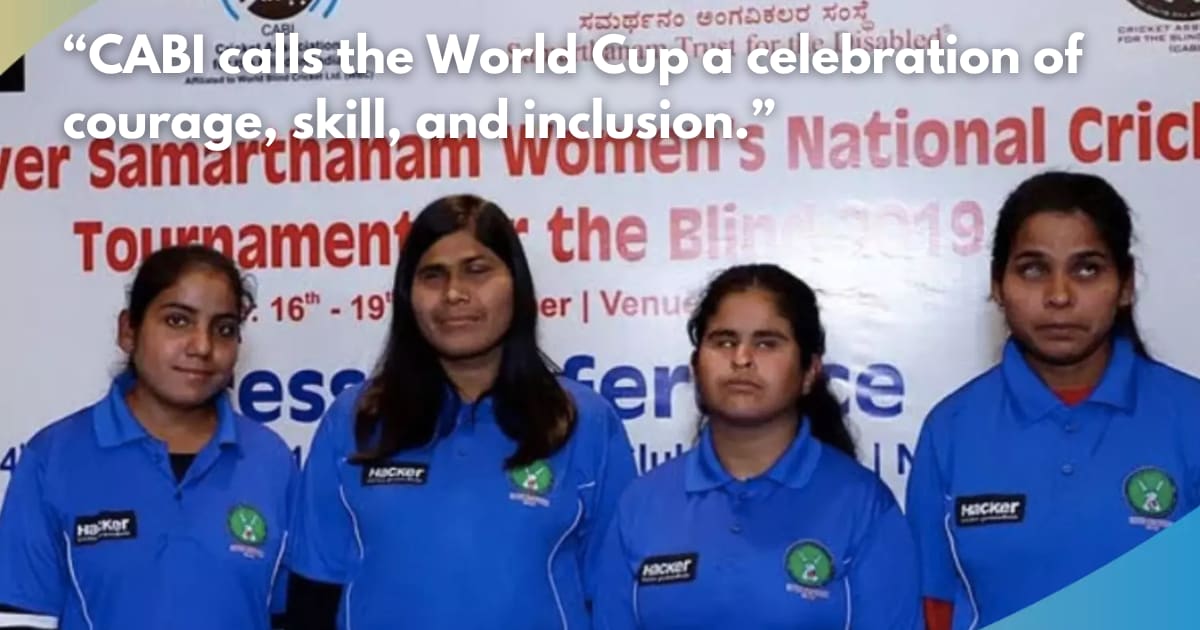 India Announces First-Ever Women's Blind T20 World Cup Squad