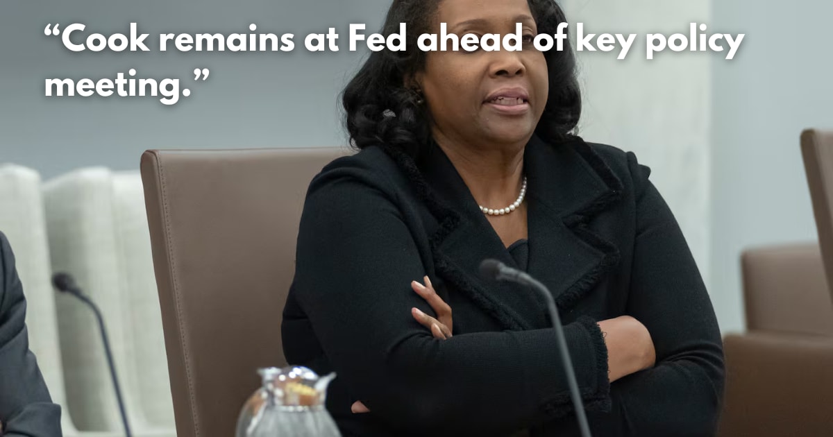 Appeals Court Blocks Trump's Attempt to Fire Fed Governor Lisa Cook