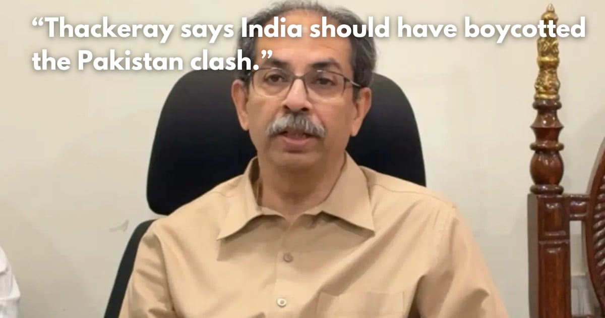 Uddhav Thackeray Slams BJP Over India-Pakistan Cricket Match