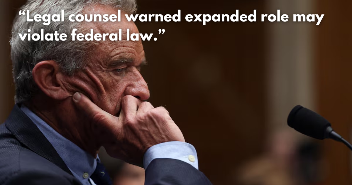 HHS Lawyers Object to New Powers for Kennedy's COVID Adviser