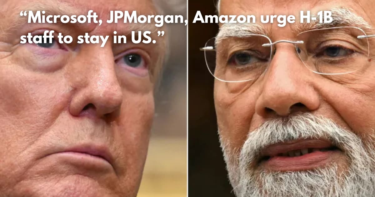 India Says Trump's H-1B Visa Fee Hike Could 'Disrupt Families'