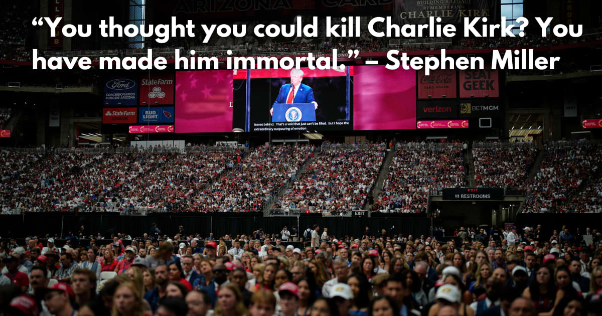 Trump, Leaders Pay Tribute to Charlie Kirk at Memorial Service