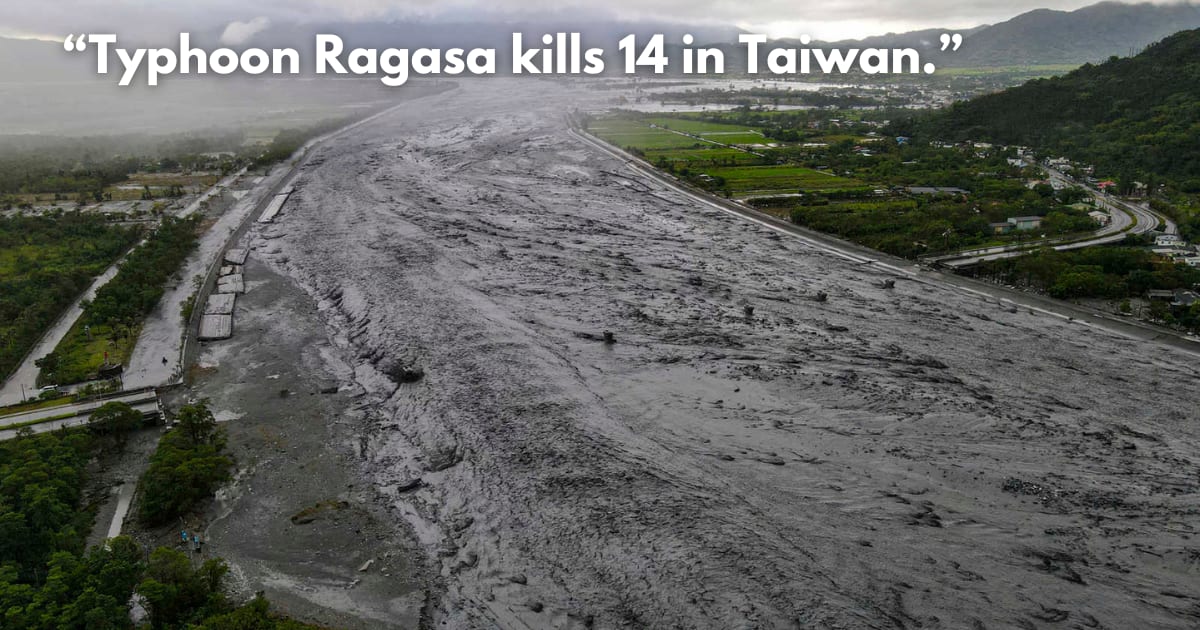 Typhoon Ragasa: 14 Dead, 124 Missing in Taiwan Lake Barrier Collapse
