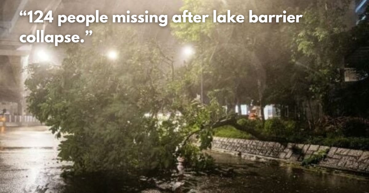 Typhoon Ragasa: 14 Dead, 124 Missing in Taiwan Lake Barrier Collapse
