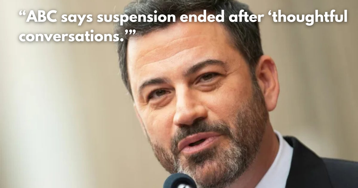 Trump Slams ABC for Reinstating Jimmy Kimmel's Show