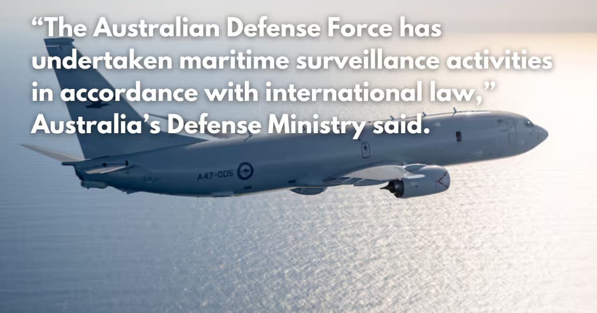 China Slams Australia's "Cover-up" of South China Sea Airspace Incursion