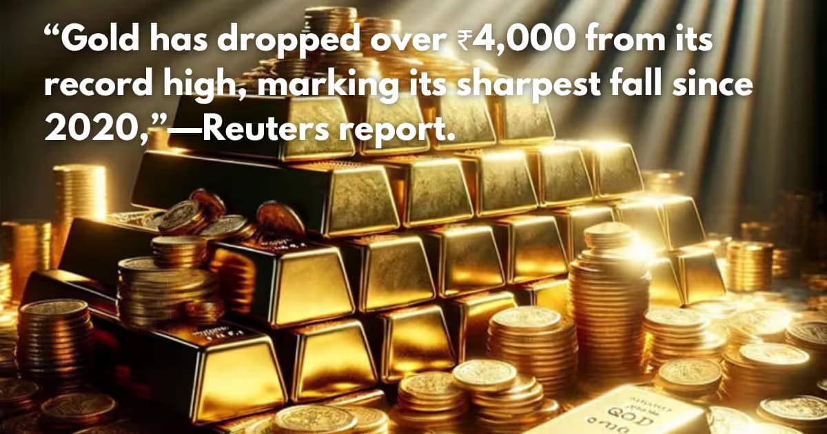 Gold Price Crash: ₹4,000 Drop From Record High—Buy Opportunity or Deeper Fall Ahead?