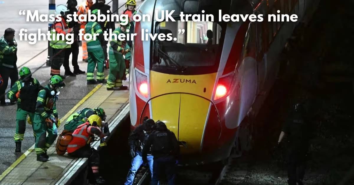 Mass Stabbing on UK Train Leaves 9 Critically Injured; Two Arrested in Major Incident