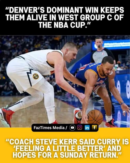 Nuggets Dominate Curry-less Warriors 129-104; Jokic Just Misses Triple-Double