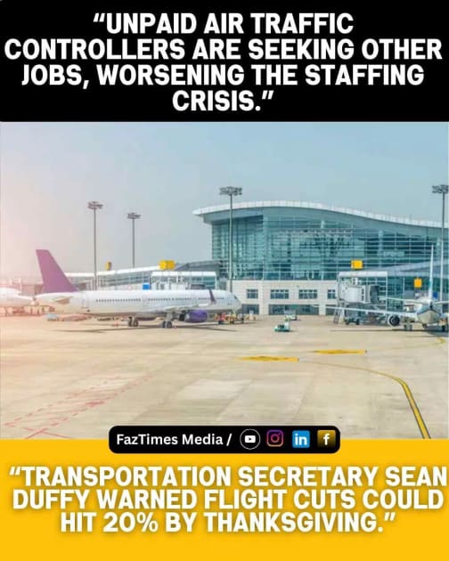 US Government Shutdown: 1000+ Flights Cancelled as Air Travel Chaos Hits 40 Airports