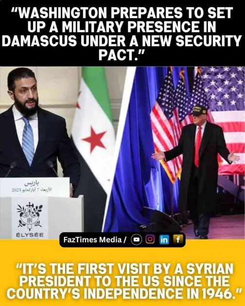 Syria’s Al-Sharaa Arrives in US for Historic White House Visit with Trump