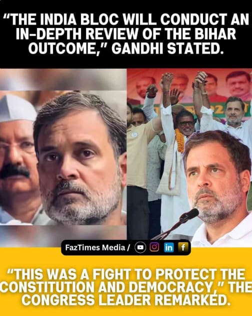 Rahul Gandhi: Bihar Election 'Unfair from the Beginning' After Congress Rout