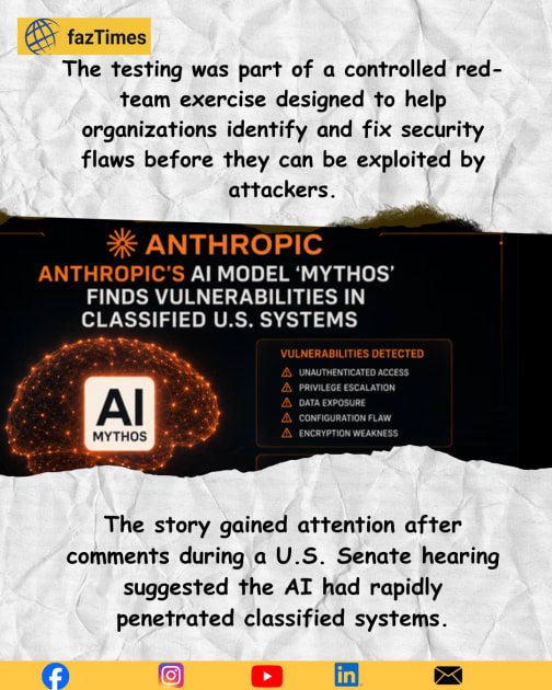 Anthropic’s Mythos AI Found Vulnerabilities in Classified Systems, Raising New Cybersecurity Questions
