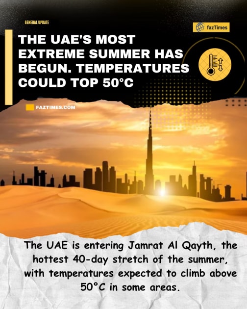 The UAE's Most Extreme Summer Has Begun. Temperatures Could Top 50°C
