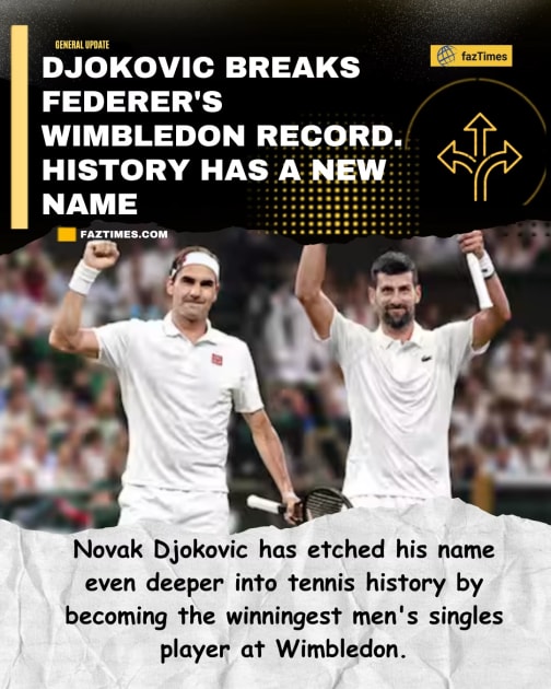 Djokovic Breaks Federer's Wimbledon Record. History Has a New Name