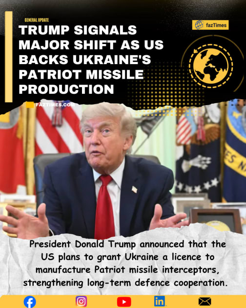 Trump Signals Major Shift as US Backs Ukraine's Patriot Missile Production