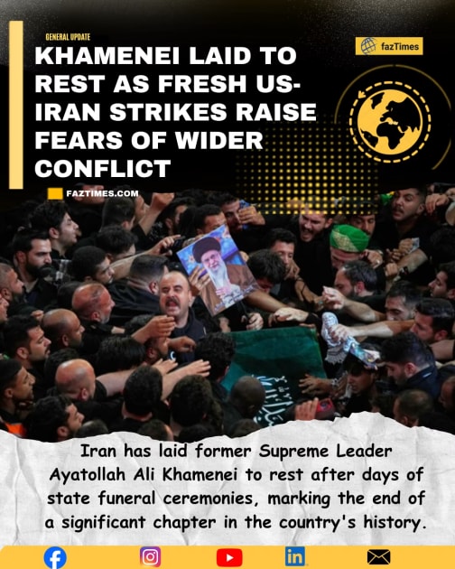 Khamenei Laid to Rest as Fresh US-Iran Strikes Raise Fears of Wider Conflict