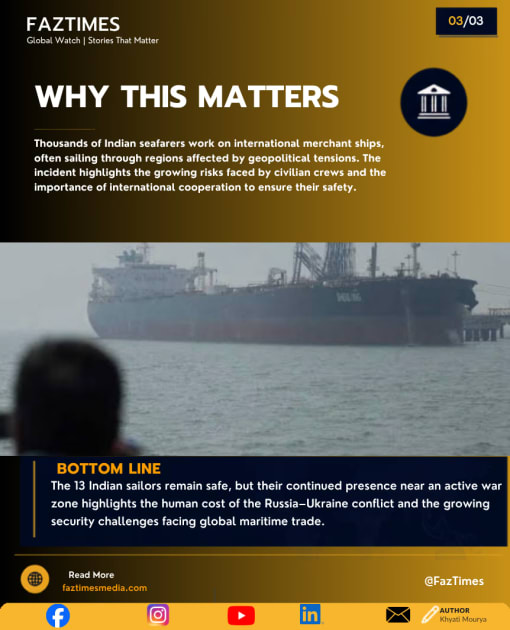 13 Indian Seafarers Stranded Near Ukraine Port as Drone and Missile Attacks Intensify