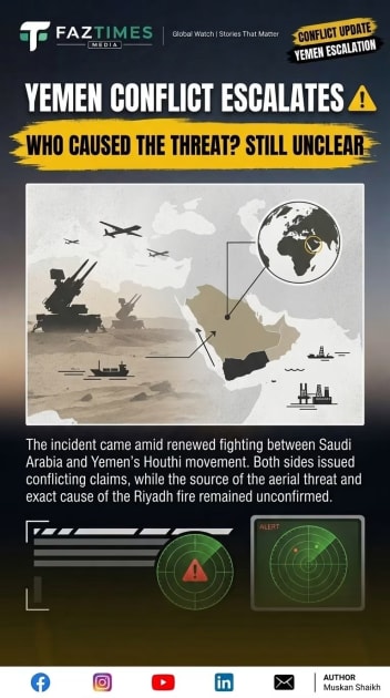Smoke and Flames Seen Near Riyadh Airport After Air-Raid Alert as Yemen Fighting Escalates